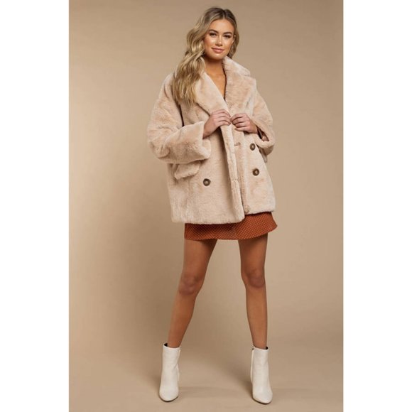 Free People Jackets & Blazers - Free People Kate Double Breasted Faux Fur Jacket